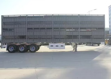 Semirremolque de Ganado con Barandas de 3 Ejes